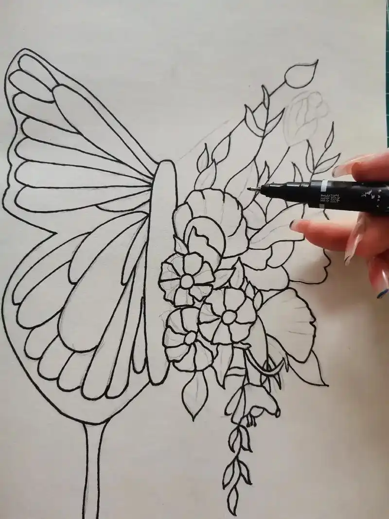 碳素笔 #画画 #非专业 #临摹 最近爱上了画画 - 抖音