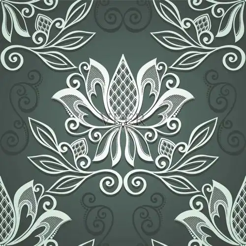 无缝花卉图案(矢量).手绘纹理矢量图素材