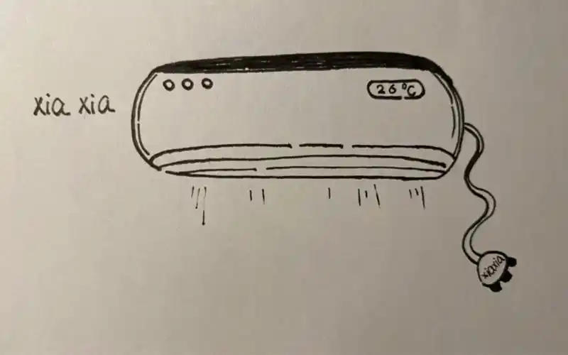 简笔画空调