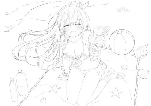 画画水画了个泳装吃货已上色