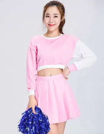 宇宙少女打歌服韩舞演出服女套装学生青春宽松啦啦操舞蹈服装fz 粉上