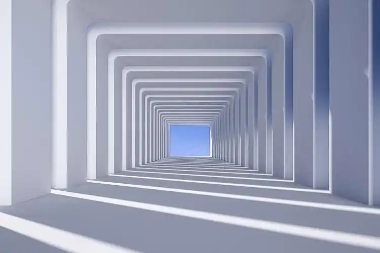 科技空间立体三维图形 走廊隧道图片下载