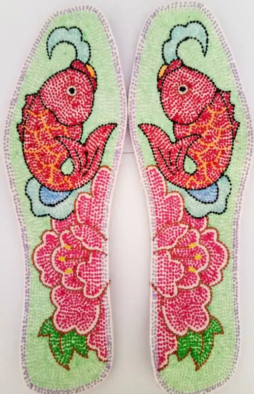 鞋垫手工割绒成品纯棉手纳定做传统手工艺鞋垫