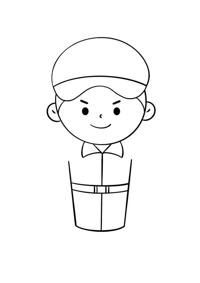 简笔画教程分享 军人