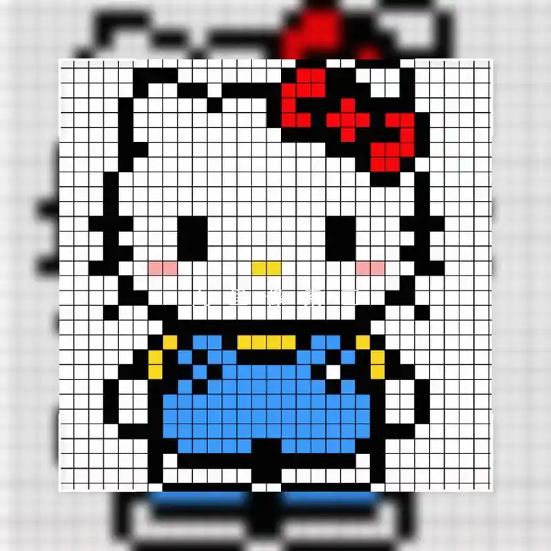 教你画像素画 #方格 - 抖音