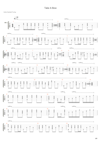 take a bow吉他谱