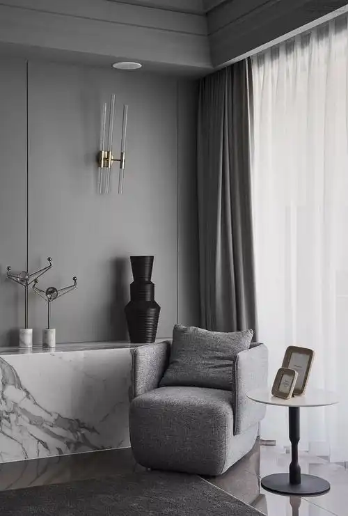 灰色的平静柔和黎水仁佳设计欧模网