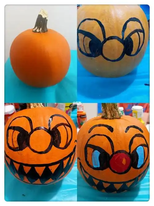 和我一起画南瓜 儿童创意美术 手绘_创意美术_儿童画_绘画_手工制作