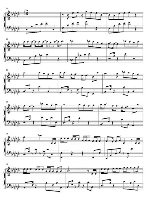 attention钢琴谱-苍强曲谱