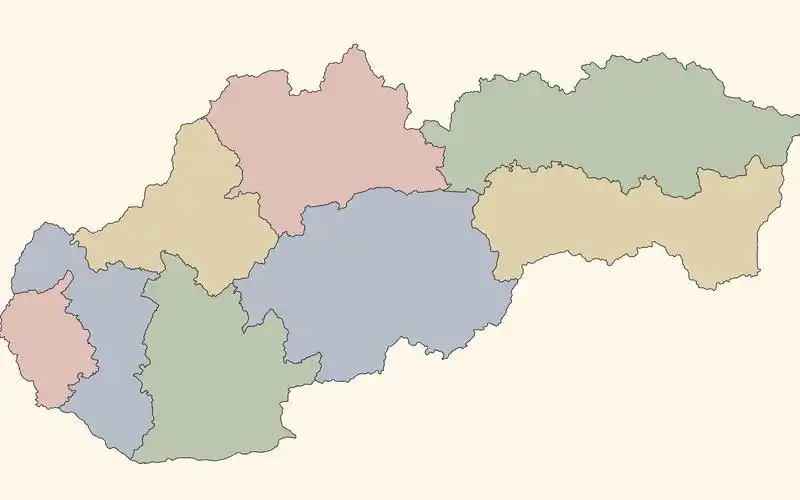 活动作品地图斯洛伐克行政区划