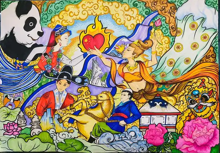 民族团结进步绘画比赛获奖作品展示四
