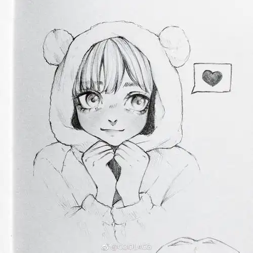 人物黑白动漫素材插画绘画线稿手绘女生男生… - 堆糖,美图壁纸兴趣社