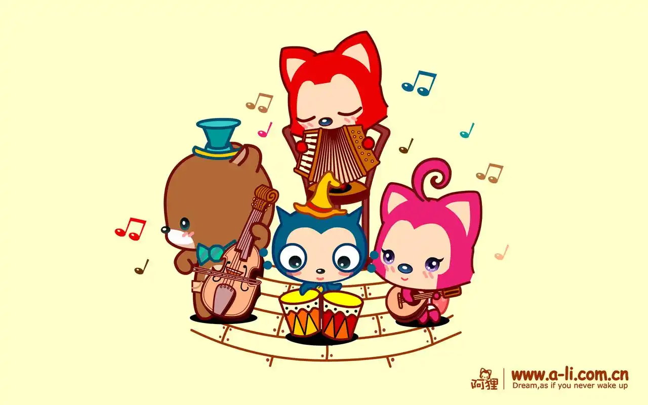 可爱的阿狸卡通设计精选电脑桌面壁纸图片大全(二)