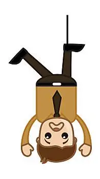 倒立,男人,办公室,公司,卡通,人,绘画,艺术,男青年,惊恐,矢量,插画