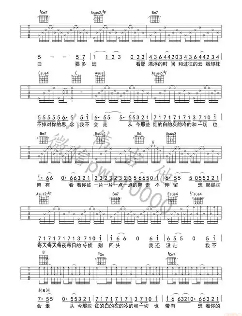 夏洛特烦恼吉他谱金志文图片谱标准版