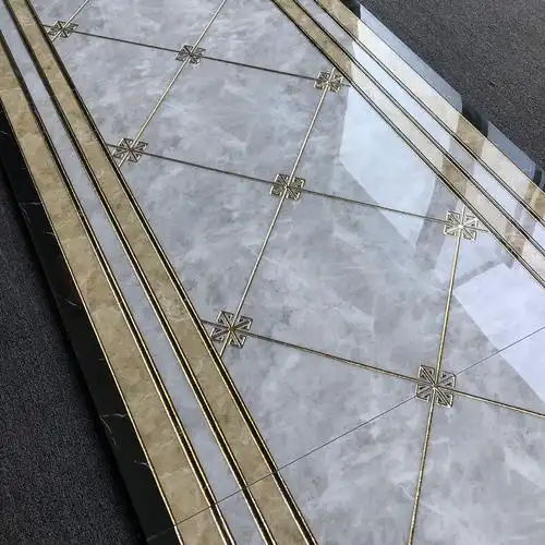 08米宽过道走廊拼花瓷砖800x800无限拼地砖欧式简约地板砖地花绿色