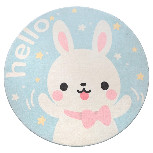 地毯客厅茶几圆形羊羔卡通图案可机地毯