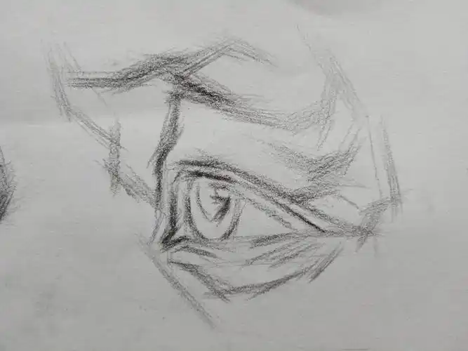 正侧素描眼睛画法步骤