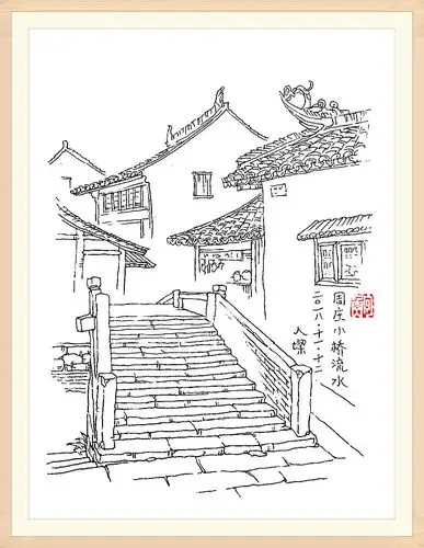 人墚笔下的周庄