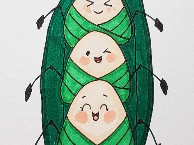 端午节粽子简笔画