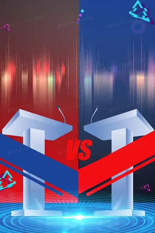 金话筒对抗辩论赛背景4724 × 2362jpgpsd大气红色辩论赛海报背景4724