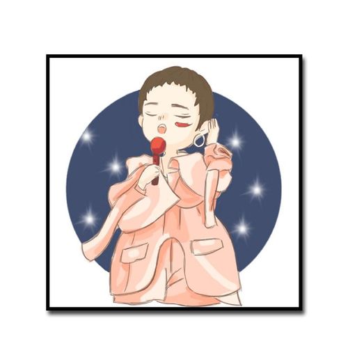 华晨宇花花q版卡通数字油画diy客厅装饰画姐妹闺蜜手工涂色解压画