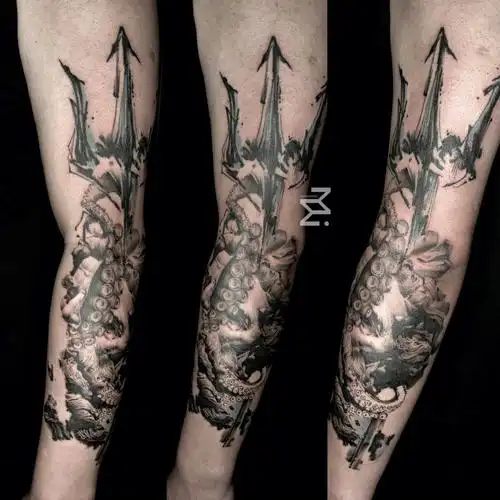 波塞冬纹身  #tattoo  #杭州纹身  #概念纹身 #海神波塞冬  #tattoo