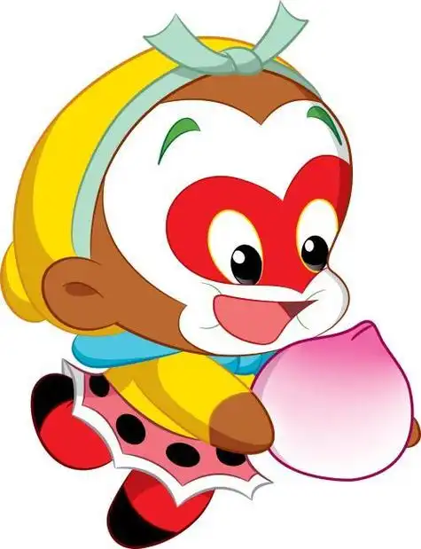 西游记人物简笔画彩色孙悟空