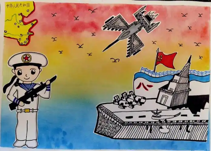 马克笔 水彩 线描儿童画