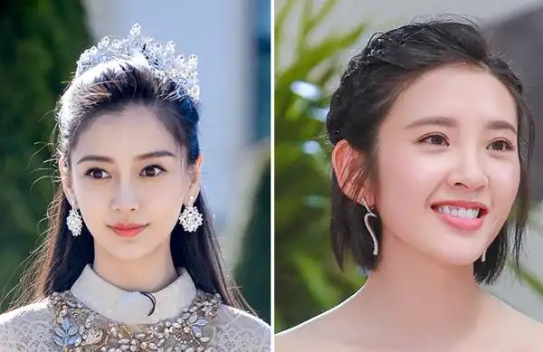 同是1989年的唐艺昕靠小山眉让她看起来比ab小很多