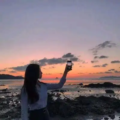 同一风景不同人物的情侣头像大全