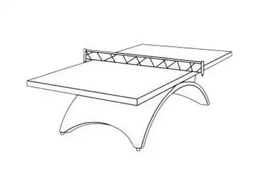 百度乒乓球桌的简笔画