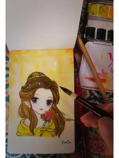 贝儿公主#迪士尼公主#小邱绘画#邱瑾美术老师的日常