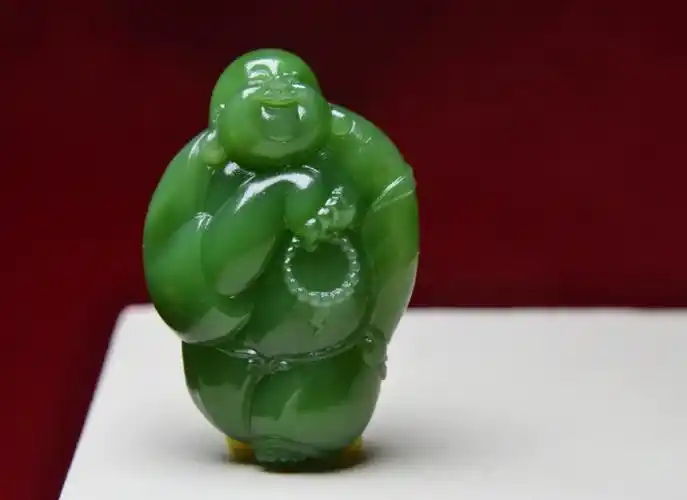 和田玉碧玉弥勒佛公苏工雕刻工艺