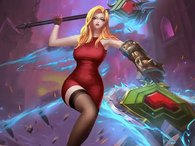 王者荣耀男英雄程咬金女性化后 变女生图片