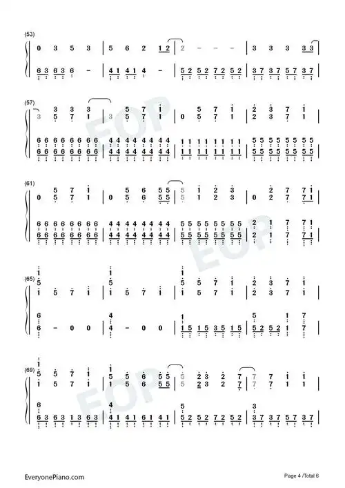 love is gone-slander ft dylan matthew-抖音热歌双手简谱预览4-钢琴