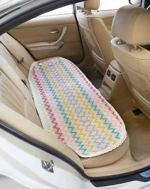 透气防滑棉线编织汽车坐垫 绚缦 50*135cm