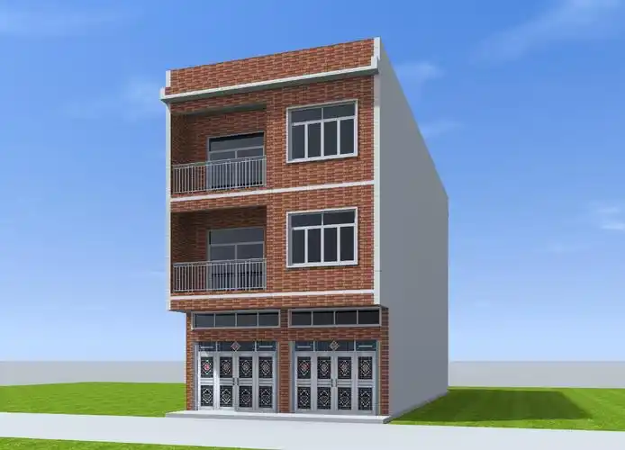 5 三层临街门面楼房住宅设计图建筑结构水电全套施工图效果图建房图纸