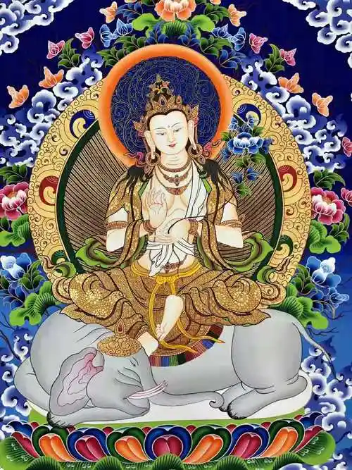 008kumarlama普贤菩萨未装裱唐卡