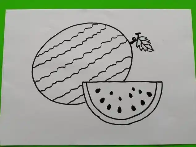 小班美术西瓜简笔画
