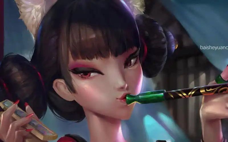 板绘厚涂 白蛇缘起贫乳老狐狸!_哔哩哔哩_bilibili