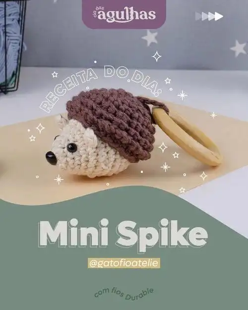 钩针图解刺猬摇铃