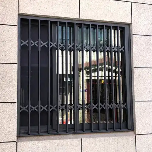 拉闸闸门折叠新型内置防盗窗网阳台飘窗伸缩防盗窗