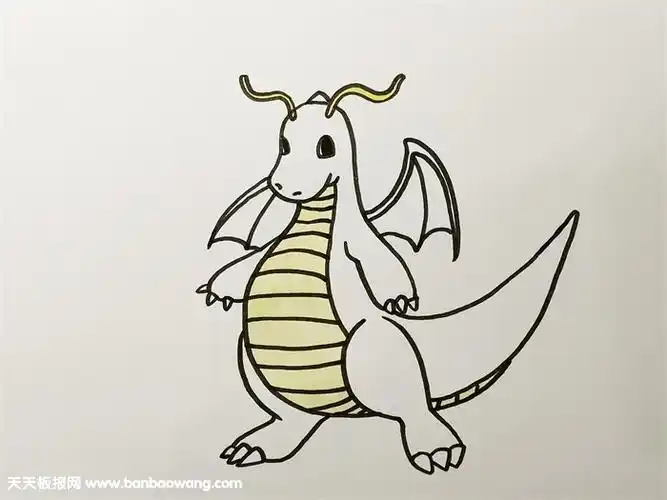 神奇宝贝简笔画龙系神兽