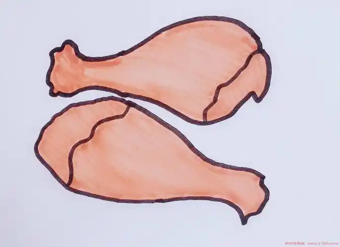 鸡腿怎么画简笔画鸡腿怎么画教程
