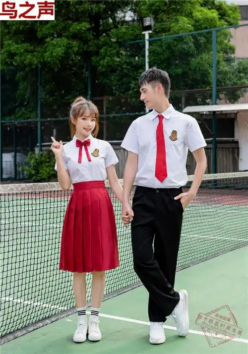 套装学院风六年级中小学生合唱服毕业照服装初高中会班服 单件女生白