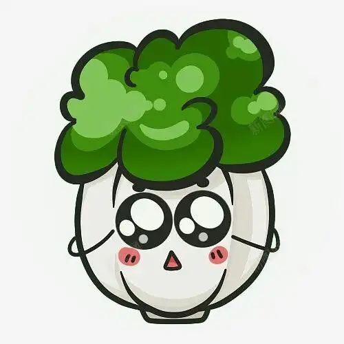卡通大白菜可怜表情