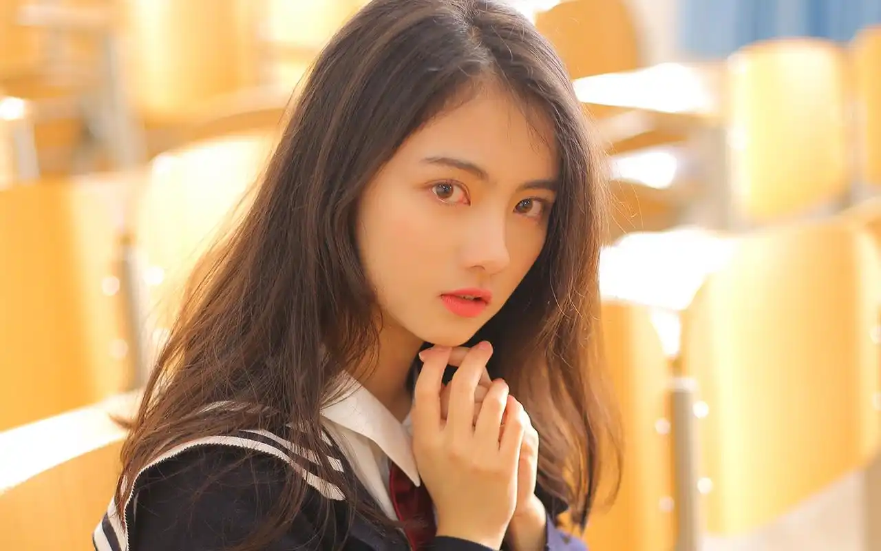 文艺少女jk制服唯美写真高清桌面壁纸高清大图预览1920x1200_美女壁纸