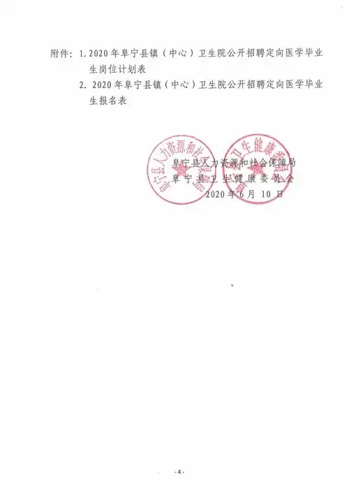 2020盐城阜宁县镇中心卫生院招聘13名定向医学毕业生公告