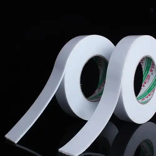 泡沫双面胶 泡棉双面胶2.4cm3m九环海绵白色pe泡沫贴胶带批发图片